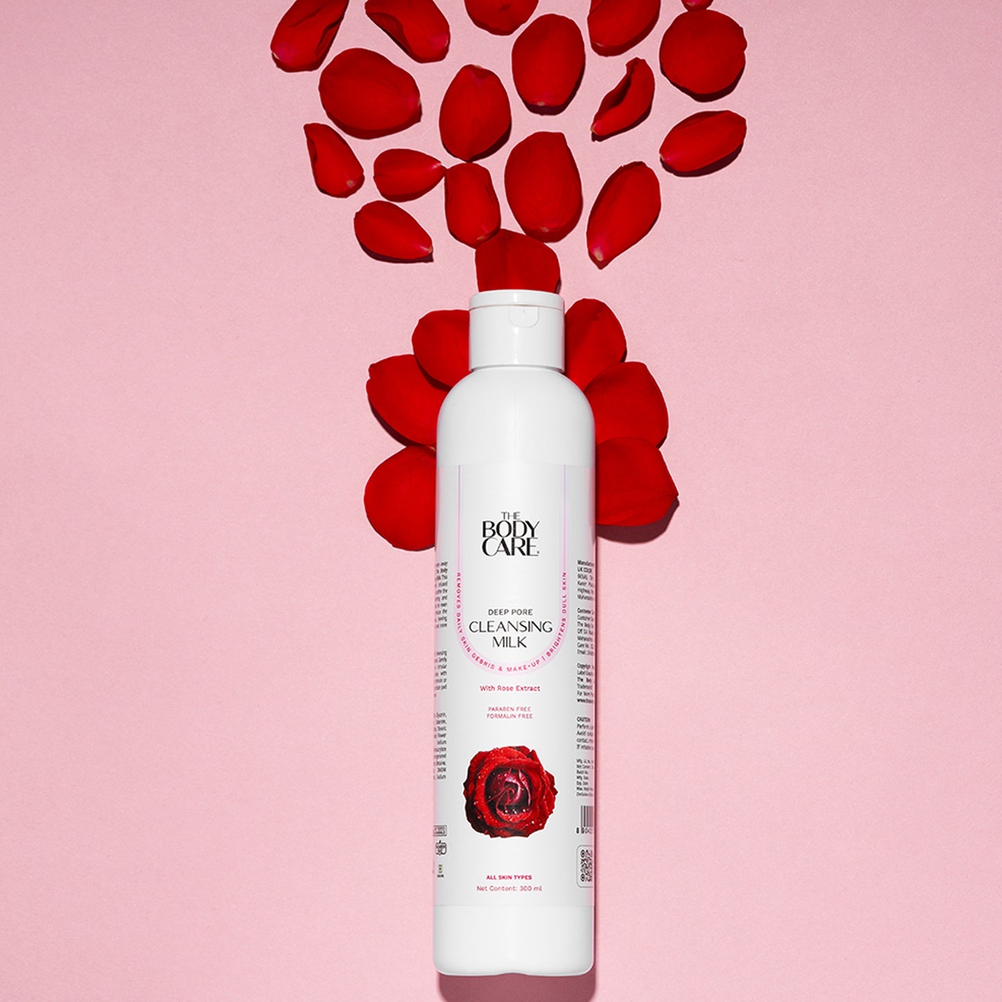 बॉडी केयर डीप पोर्स क्लींजिंग मिल्क विद रोज़ एक्सट्रेक्ट 300 एमएल