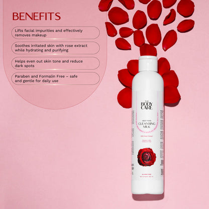 बॉडी केयर डीप पोर्स क्लींजिंग मिल्क विद रोज़ एक्सट्रेक्ट 300 एमएल
