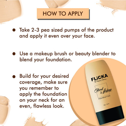 FLICKA FOUNDATION BLEND & SHINE 01 IVORY