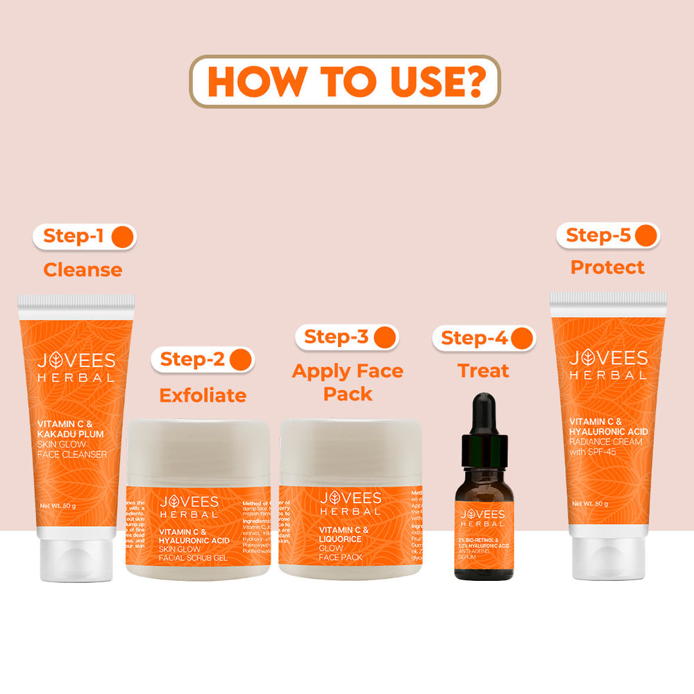 JOVEES HERBAL FACIAL KIT VITAMIN C HYALURONIC ACID 7STEPS