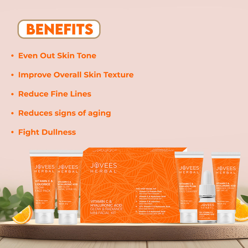 JOVEES HERBAL MINI FACIAL KIT VITAMIN C AND HYALURONIC ACID 5 STEPS