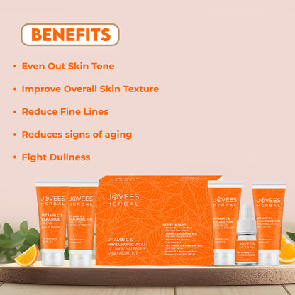 JOVEES HERBAL MINI FACIAL KIT VITAMIN C AND HYALURONIC ACID 5 STEPS