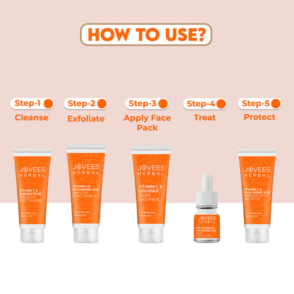 JOVEES HERBAL MINI FACIAL KIT VITAMIN C AND HYALURONIC ACID 5 STEPS