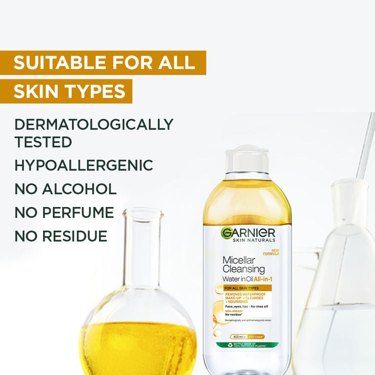 गार्नियर मिसेलर क्लींजिंग वॉटर इन ऑयल 125 एमएल