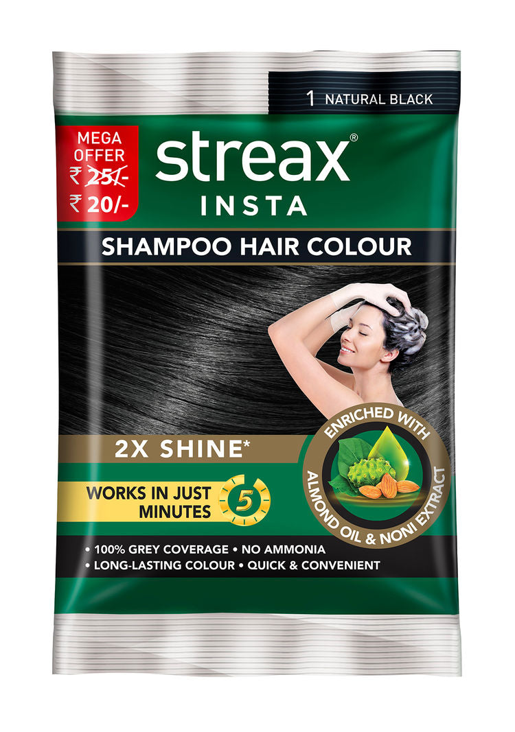 STREAX SHAMPOO COLOR 1 NATURAL BLACK