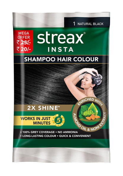 STREAX SHAMPOO COLOR 1 NATURAL BLACK