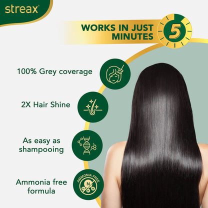 STREAX SHAMPOO COLOR 1 NATURAL BLACK