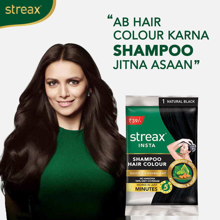 STREAX SHAMPOO COLOR 1 NATURAL BLACK
