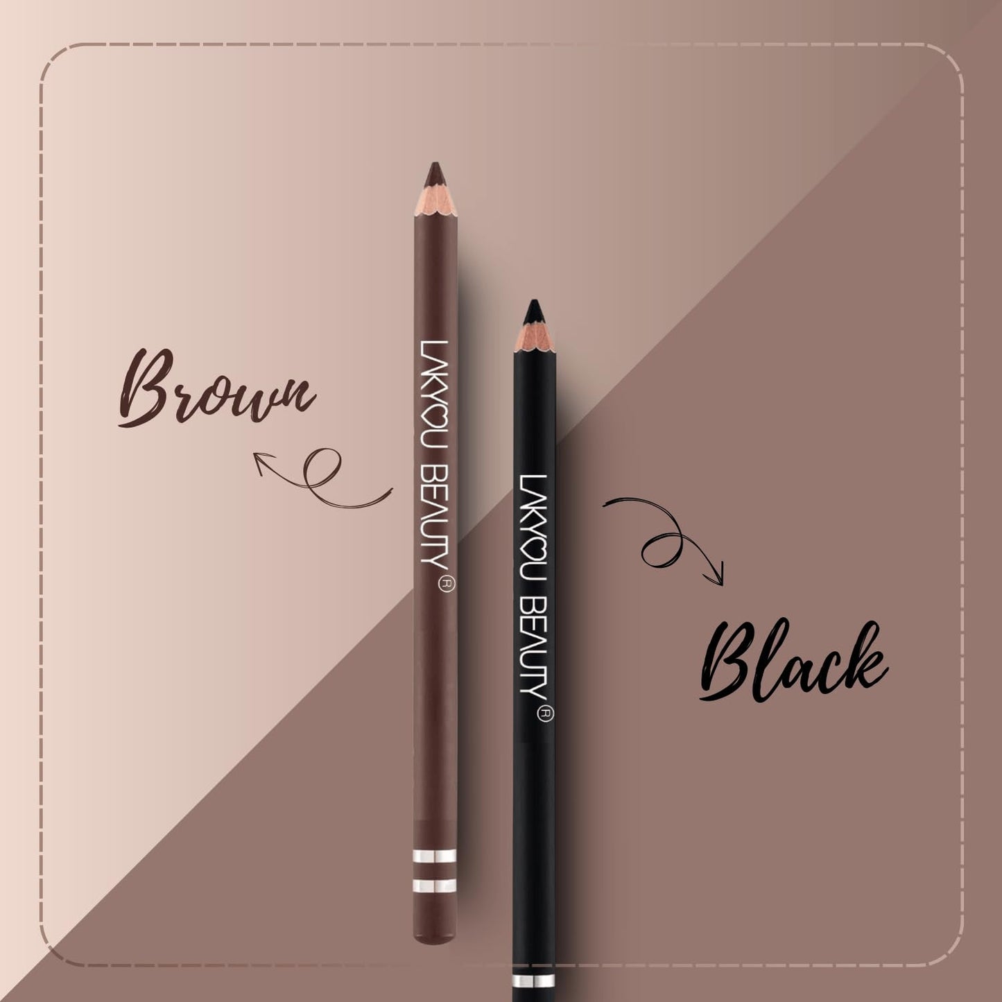 LAKYOU WATERPROOF EYEBROW PENCIL 02 DARK BROWN 1.5 GM
