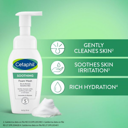 CETAPHIL SOOTHING FOAM WASH 200ML