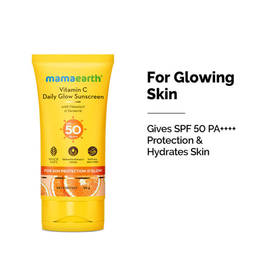 MAMAEARTH VITAMIN C GLOW SUNSCREEN 50 GM