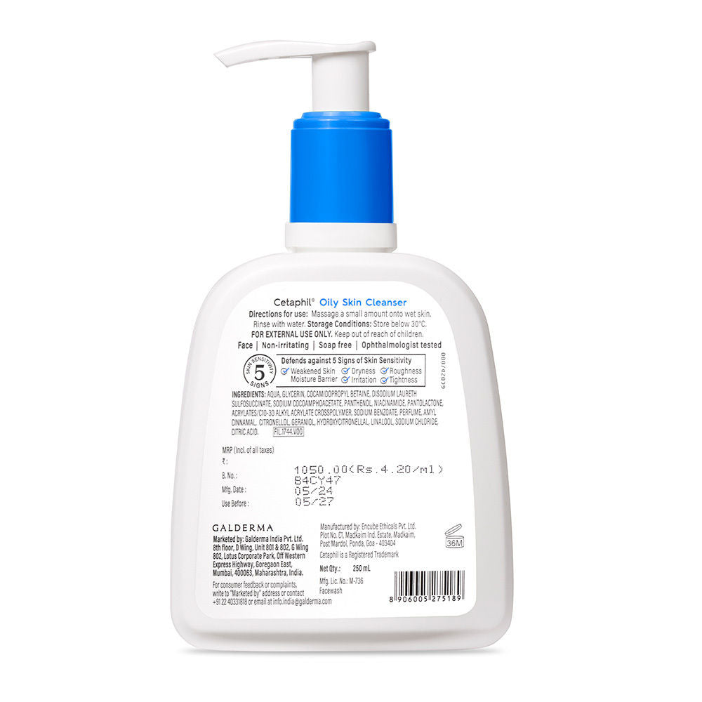 CETAPHIL OILY SKIN CLEANSER 250ML