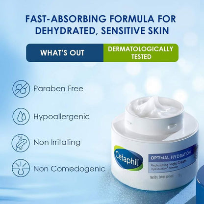 CETAPHIL NIGHT CREAM OPTIMAL HYDRATION