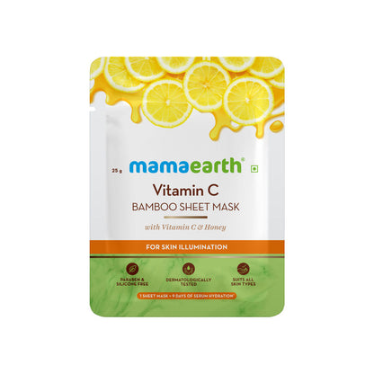 MAMAEARTH SHEET MASK VITAMIN C BAMBOO