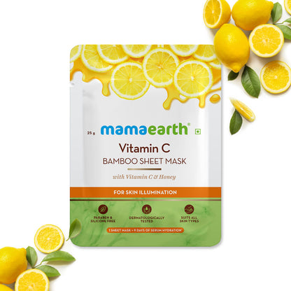 MAMAEARTH SHEET MASK VITAMIN C BAMBOO