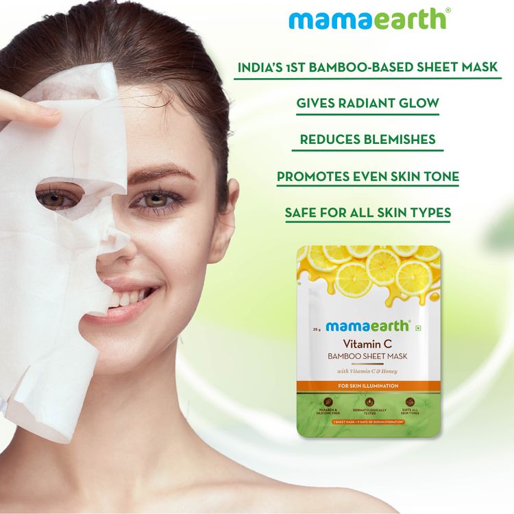 MAMAEARTH SHEET MASK VITAMIN C BAMBOO
