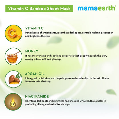 MAMAEARTH SHEET MASK VITAMIN C BAMBOO