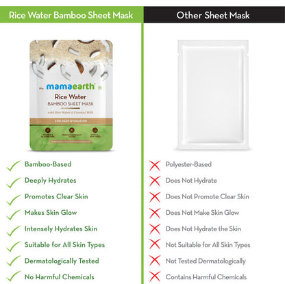 MAMAEARTH SHEET MASK RICE WATER