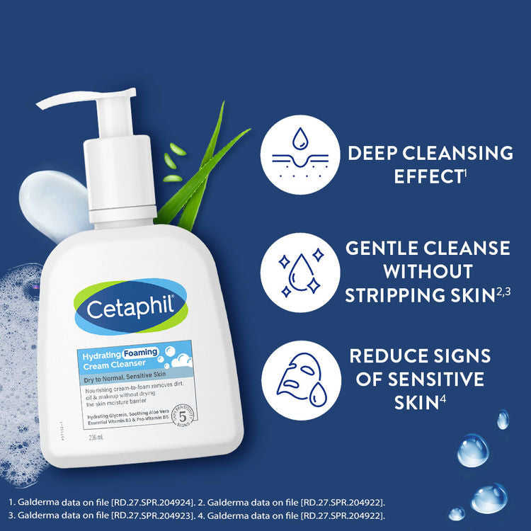 CETAPHIL HYDRATING FOAMING CLEANSER 236ML