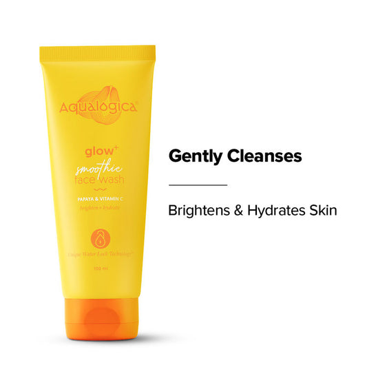 AQUALOGICA GLOW+SMOOTHIE FACE WASH 100ML