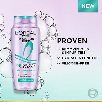 LOREAL HYALURON PURE 72H PURIFYING SHAMPOO 200 ML
