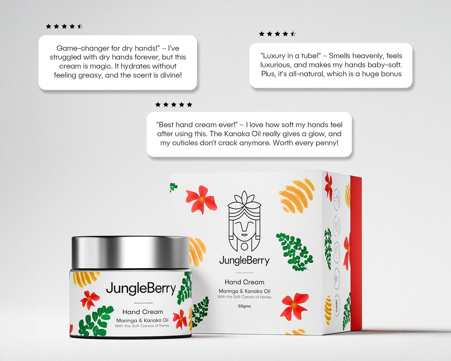 JUNGLE BERRY HAND CREAM MORINGA & KANAKA OIL 50G