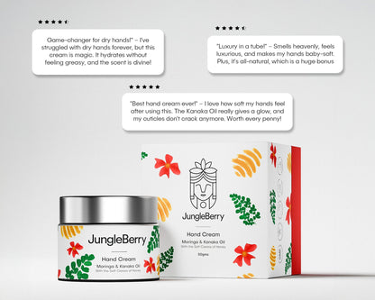 JUNGLE BERRY HAND CREAM MORINGA & KANAKA OIL 50G