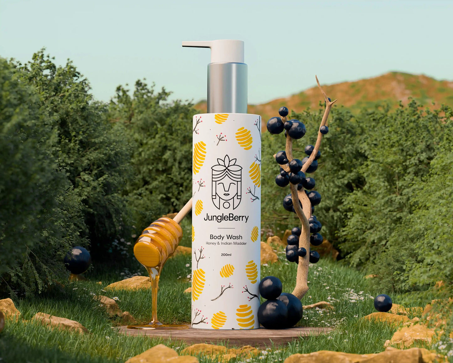 JUNGLE BERRY BODY WASH HONEY & INDIAN MADDER 30 ML