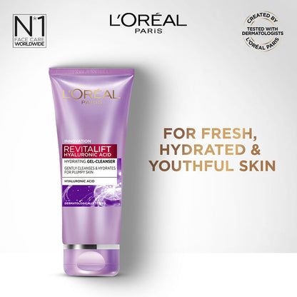 LOREAL REVITALIFT HYALURONIC ACID HYDRATING GEL-CLEANSER 50ML