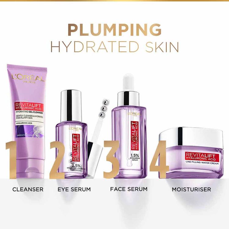 LOREAL REVITALIFT HYALURONIC ACID HYDRATING GEL-CLEANSER 50ML