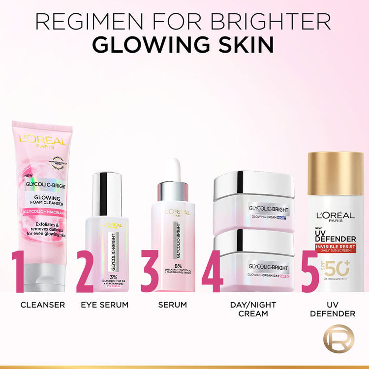 LOREAL GLYCOLIC-BRIGHT GLOWING DAILY CLEANSER FOAM 50ML