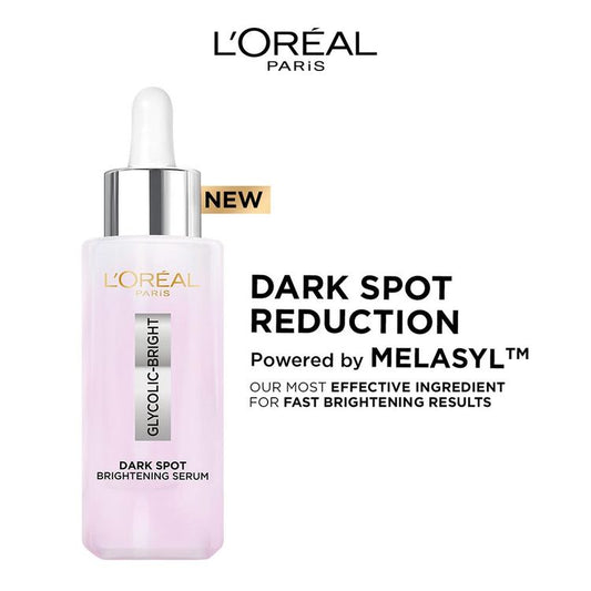LOREAL PARIS GLYCOLIC BRIGHT FACE SERUM  WITH FREE CLEANSER