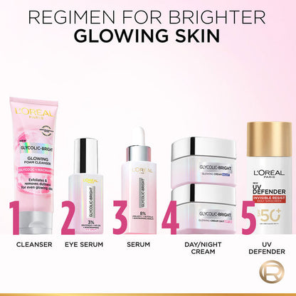 LOREAL GLYCOLIC-BRIGHT GLOWING CREAM NIGHT 15ML