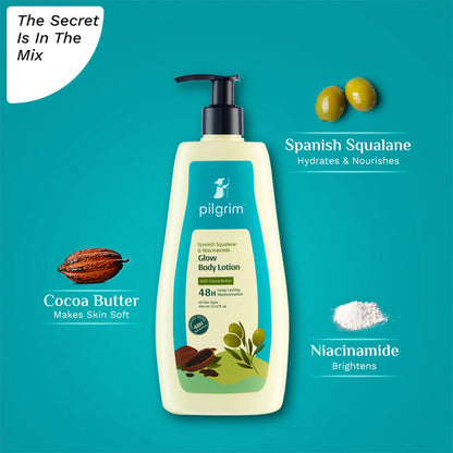 PILGRIM SPANISH SQUALANE & NIACINAMIDE GLOW BODY LOTION 400ML