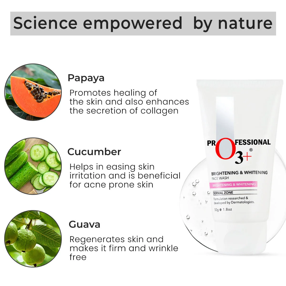 O3 FACEWASH BRIGHTENING & WHITENING 50 GM