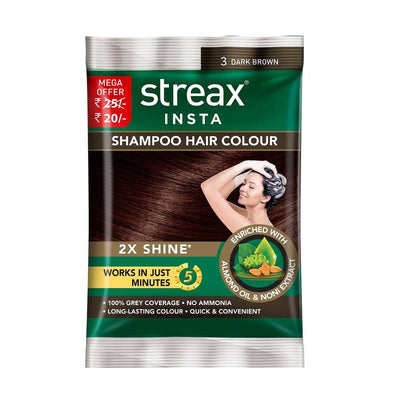 STREAX SHAMPOO COLOR 3 DARK BROWN
