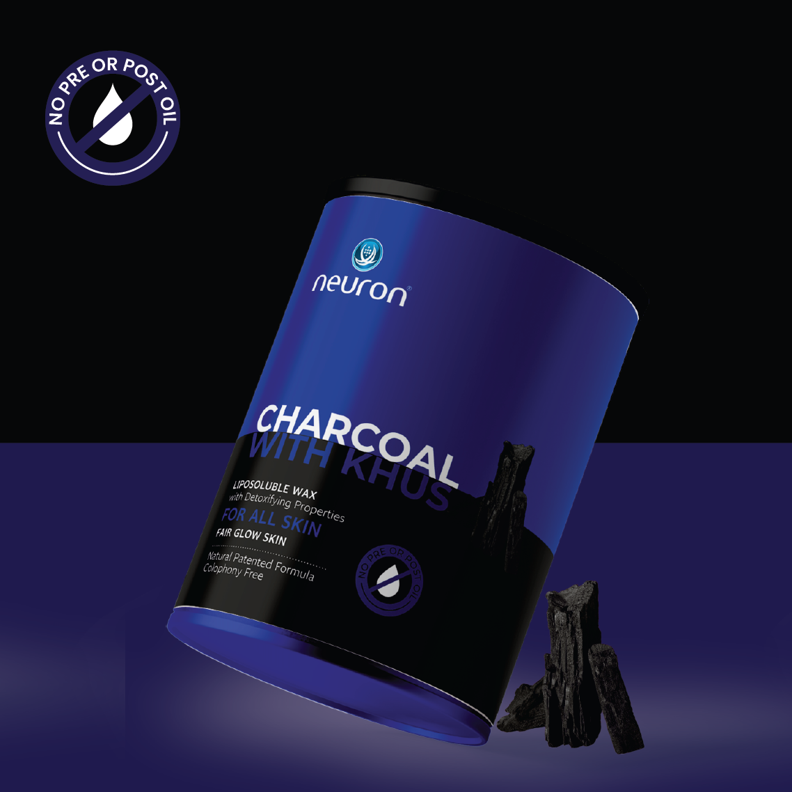 NEURON LIPOSOLUBLE WAX CHARCOAL WITH KHUS 800ML