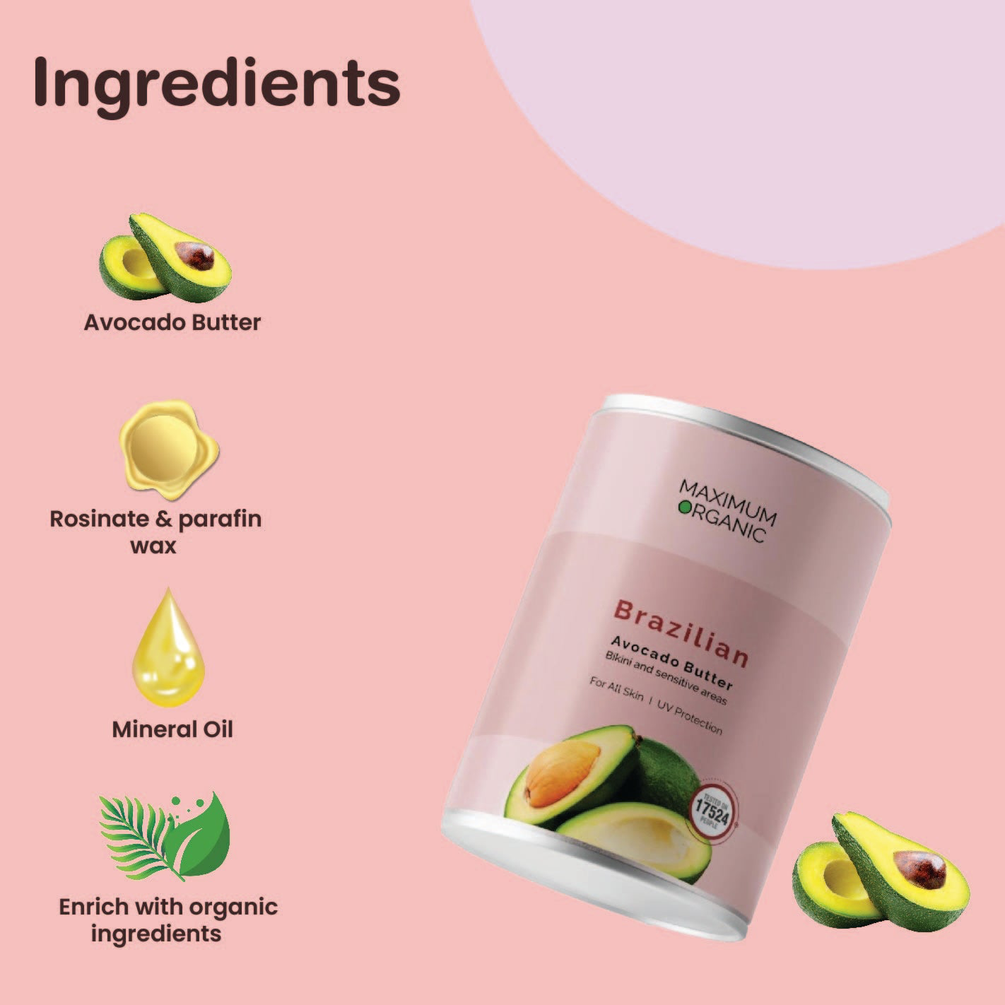 NEURON MAXIMUM ORGANIC WAX BRAZILIAN AVOCADO 800 ML