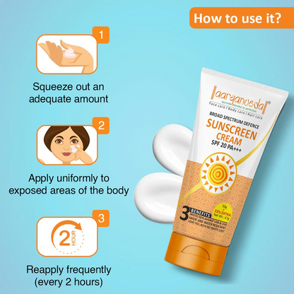 ARYANVEDA SUNSCREEN CREAM SPF 20 PA 50GM