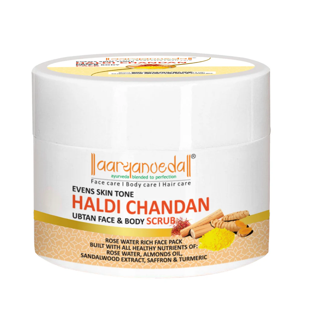 ARYANVEDA HALDI CHANDAN UBTAN SCRUB 100GM