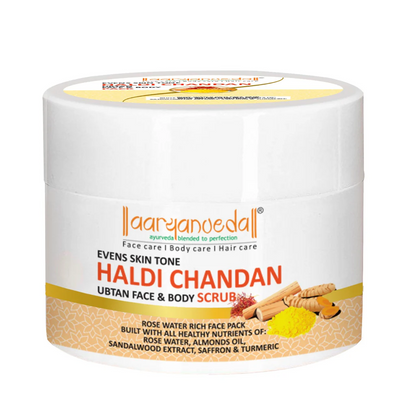 ARYANVEDA HALDI CHANDAN UBTAN SCRUB 100GM