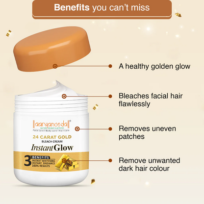 ARYANVEDA GOLD BLEACH INSTANT GLOW 450GM