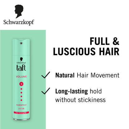 SCHWARZKOPF TAFT VOLUME HAIR SPRAY 5 250ML