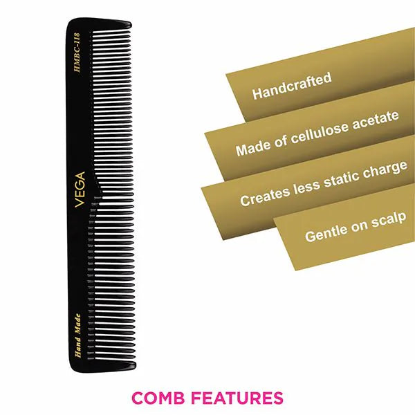 VEGA HANDMADE BLACK HAIR COMB HMBC 119