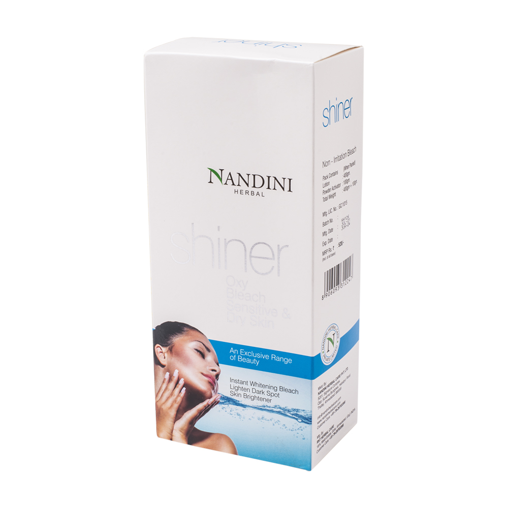 NANDINI OXY SHINER BLEACH FOR SENSITIVE & DRY SKIN 400 GM