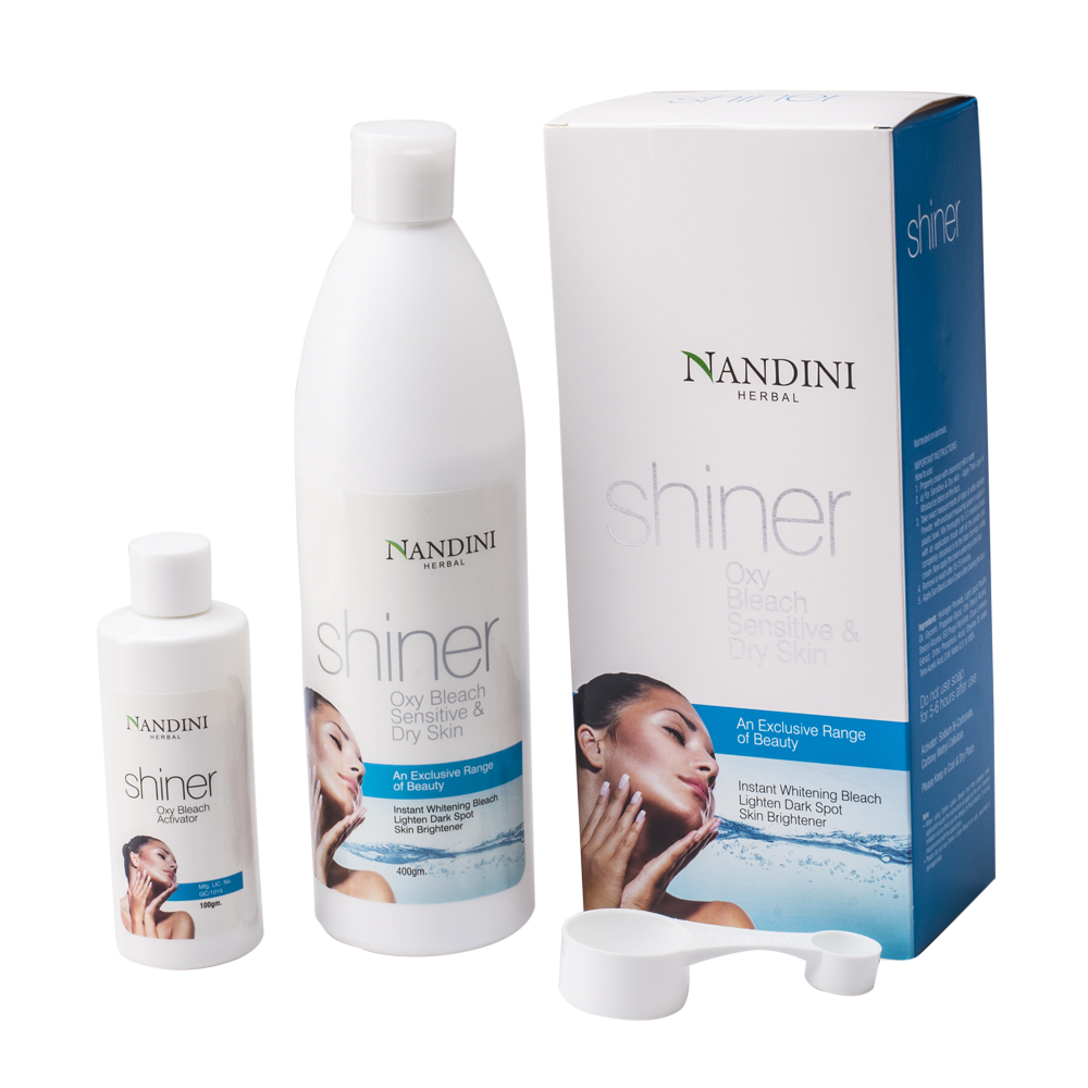 NANDINI OXY SHINER BLEACH FOR SENSITIVE & DRY SKIN 400 GM