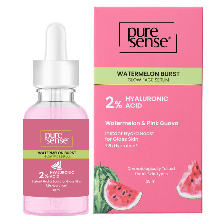 PURE SENSE WATERMELON BRUST GLOW FACE SERUM 2% HYALURONIC ACID 10ML