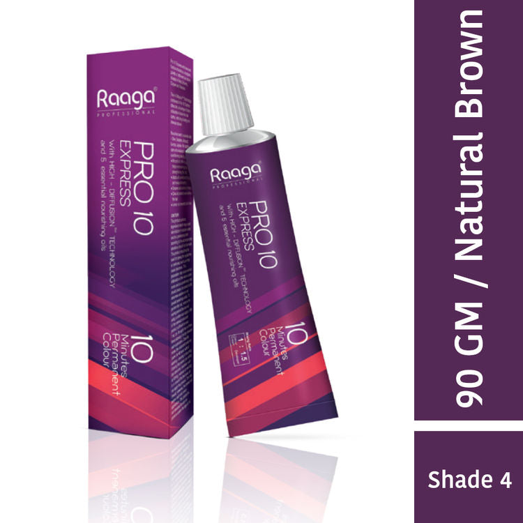 RAAGA 10 MIN COLOUR 4 NATURAL BROWN 90 G