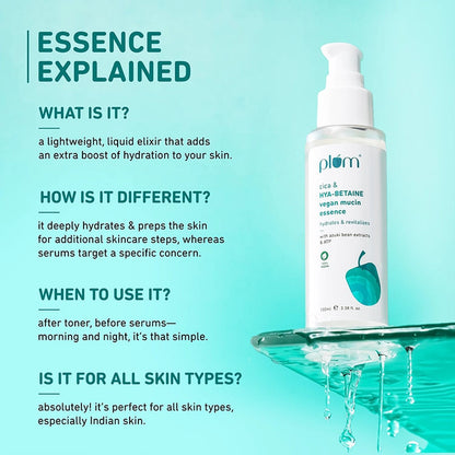 प्लम सीका और हया-बीटेन वेगन म्यूसिन एसेंस 100 एमएल