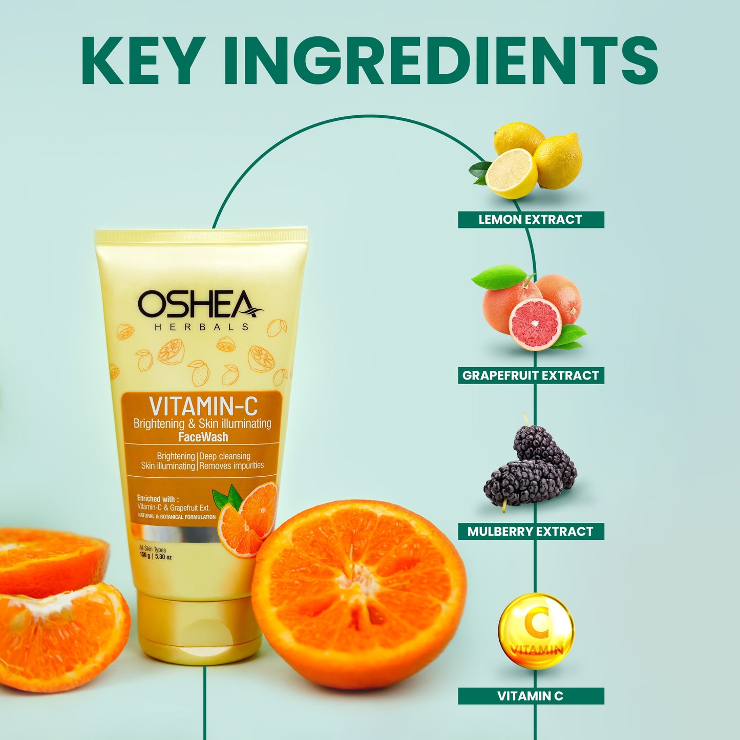 OSHEA FACEWASH VITAMIN C 150G